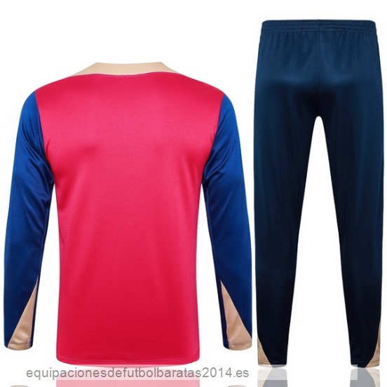 Nuevo Conjunto Completo Sudadera Entrenamiento Barcelona 24/25 Rosa Azul Baratas